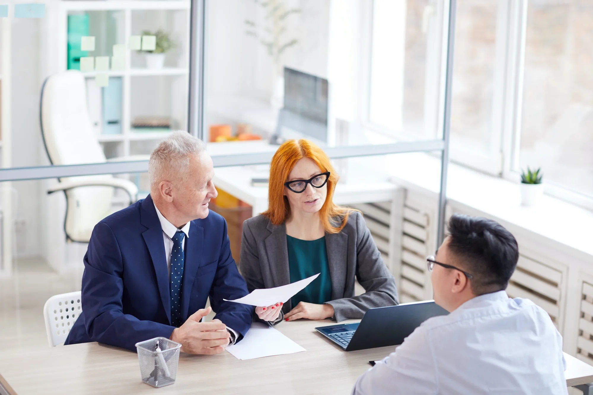 job interview in office